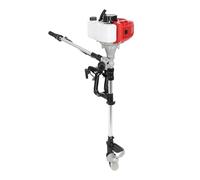 Moteur à essence hors-bord 63 CC 2 temps 2400 W 6 CV 9000 tr/min Moteur hors-bord avec 3 vitesses avant/neutre/arrière, dispositif d'allumage TCI pour bateaux pneumatiques