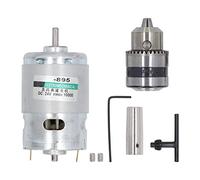 Moteur à grande vitesse 10000 tr/min CW CCW dissipation de chaleur rapide mini moteur électrique DC24V pour lecteur de plant à main de perceuse à main petit tour (Moteur avec canne de perceuse à