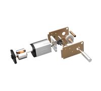 Moteur à réducteur à vis sans fin Moteur à engrenages en métal N20, 3 V CC, 6 V, 12 V, 4 tr/min à 380 tr/min, vitesse lente, couple élevé, moteur électrique à monter soi-même(12V60RPM,Double Shaft)