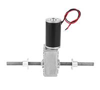 Moteur à réduction de vitesse à vis sans fin, double hélice droite - Moteur à engrenages coaxial à arbre M8 avec bride, moteur à vis sans fin à engrenages 24 V pour (Rapport de réduction 670)