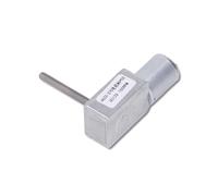 Moteur à roue vis sans fin DC12V - Moteur électrique 12V, moteur compact, rotation réversible, fonction autobloquante, aluminium & laiton, pour ouvre-fenêtres & treuils, M6 x 50mm