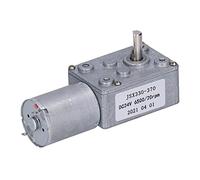 Moteur à vis sans fin à turbine JSX330-370, moteur à vis sans fin DC 24 V, boîte de réduction à engrenages à verrouillage automatique de 20 tr/min avec arbre de sortie