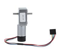 Moteur à vis sans fin JGY-370 CC avec codeur, arbre de type D biaxial de 14 mm, moteur à réduction à codeur 24 V pour systèmes d’entraînement industriels, boîte de vitesses (18 tours)