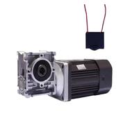 Moteur asynchrone AC motoréducteur RV030 engrenage à vis sans fin trou de sortie 1,4 cm moteur de contrôle de vitesse 120 W et Capac 220 V/110 V/380 V(1-100K (0-12.5 rpm))