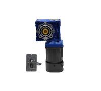 Moteur Asynchrone Moteur à engrenages CA RV40 220 V 140 W avec réducteur à vis sans fin et régulateur de vitesse, moteur à couple élevé, vitesse réglable, sens horaire et antihoraire(0-135RPM 220V)