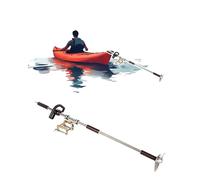 Moteur Bateau Hors-bord Batterie pour Bateau de Pêche à Moteur Électrique, Moteur Hors-bord Électrique pour Paddle, Moteur de Kayak Portable, Pagaie de Secours(With Clamp,L-125cm(49 1/4"))