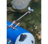 Moteur Bateau Hors-bord Kit de Pagaie de Secours pour Foreuse D'étang, Moteur Hors-bord pour Bateau de Pêche Pneumatique, Moteur à Rame Motorisé pour Tableau Arrière.(A,L)