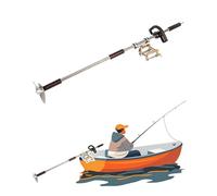 Moteur Bateau Hors-bord Moteur Électrique Léger pour Bateau de Pêche, Kayak, Sup, Moteur à Hélice de Forage Orientable avec Collier/Support, Pagaie de Secours(With Clamp,L-125cm(49 1/4"))