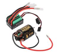 Moteur Brossé ESC Combo, 540 21T 65a Moteur Brossé étanche Vert Brossé ESC Fer Cuivre Plastique Moteur Brossé ESC Combo pour Voiture Tamiya RC