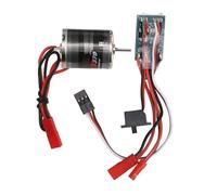 Moteur brossé RC ESC Combo Modèle de Voiture Modèle de Bateau Moteur Universel brossé en Acier Inoxydable Prise 31T JST avec Brosse 30A ESC pour Voitures RC 1/16 1/18