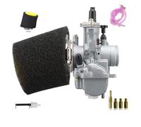 Moteur Carb Kit Carburateur Kit De Filtre À Air En Mousse PWK 24/26/28 Mm Avec Carburateur Course Gicleur Power Jet Moto Pour Suzuki 250 Cc(PWK28Racing Kit)