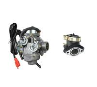 Moteur Carburateur Ensemble Carburateur Scooter GY6 24 Mm, Pour Kart Pour BAJAJ 125 Cc, 150 Cc, PD24J(A with Intake)