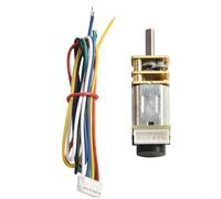 Moteur CC à engrenages métalliques avec encodeur 6 V à couple élevé compatible GA12-N20, moteur à engrenages électrique compact pour modèles robotiques RC et projets d'automatisation (300 tr/min)