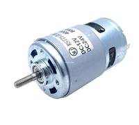 Moteur CC RS775 12 V 24 V 8000 tr/min, double roulement à billes, arbre fileté 42 mm(4000RPM,12V)