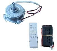 Moteur CC sans balais pour ventilateur de plafond avec lumière télécommande 6 vitesses 30 W silencieux efficace sous 36 V compact pour automatisation ventilateur de sol argenté blanc (B)