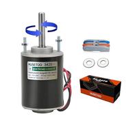 Moteur DC à couple élevé 12V/24V, projet de bricolage Moteur silencieux Moteur à aimant permanent avec connexion, moteur 30W CW/CCW 3500/7000RPM (axe de rotation allongé)