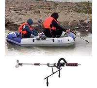 Moteur de Bateau D'hélice Manuelle Portable pour Kayak et Perceuse, Pagaie de Rechange pour Moteur de Bateau de Pêche, Outils pour Propulseur de Paddle sous-Marin(with Kayak Stand,L-125cm(49 1/4"))