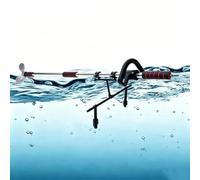 Moteur de Bateau Hélice de Bateau à Entraînement Manuel Par Perceuse, Moteur de Pêche à La Traîne D'urgence Léger pour Annexe, Kit de Direction Sans Fil pour Kayak(With Kayak Stand,L-100cm(39 3/8"))
