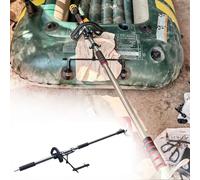 Moteur de Bateau Hélice de Canoë, Pagaie de Secours, Moteur Électrique de Bateau Alimenté par Une Perceuse, Kit D'hélice de Moteur Hors-Bord en Métal pour Kayak(with Kayak Stand,L-125cm(49 1/4"))