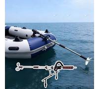 Moteur de Bateau Hélice Portable pour Perceuse, Propulseur de Moteur de Pêche à La Traîne Portatif pour Tubes, Support de Tableau Arrière pour Moteur Sous-marin(With Kayak Stand,L-125cm(49 1/4"))