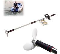 Moteur de Bateau Kit D'hélice pour Perceuse Portable pour Kayak, Moteur Hors-Bord pour Bateau à Aubes de Dépannage avec Pale, Moteur pour Perceuse pour Lac et Étang(with Clamp,L-100cm(39 3/8"))