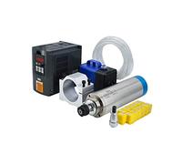 Moteur de broche, Broche de Machine-outil CNC 2200w 2.2kw 24000 tr/min ER20 broche de refroidissement par eau VFD 80w pompe à eau 80mm support ER20 pinces(HY VFD blue,110)