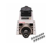 Moteur de broche CNC, Broche de machine-outil CNC 2200w 2.2kw 24000RPM 400hz ER20 moteur broche refroidissement par Air entrée triphasée + 13 pinces (1-13mm) pour fraiseuse CNC(Junction Box,220)