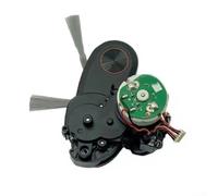 Moteur de brosse latérale pour Roborock pour Qrevo Curv pour P20 Pro - Pièce de rechange silencieuse avec poils - Assemblage métallique en plastique durable pour nettoyage des coins (noir)