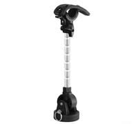 Moteur de pêche à la traîne réglable pour support stabilisateur, support anti-vibration avec support à 7 angles pour kayak, canoë, bateau, camping-car, marine, alliage d'aluminium, argenté