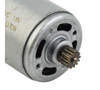 Moteur de rechange RS550 pour perceuses sans fil GSR120-LI et GSB120-LI - 18 V DC, engrenage 13 dents, boîtier en métal, longueur 76 mm, diamètre 37 mm