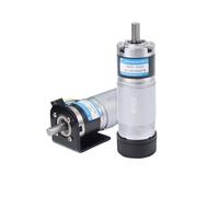 Moteur de réduction 100KG DC 12v 24v 36-555S, encodeur d'engrenage planétaire avec couvercle arrière, régulation de grande vitesse, petit moteur(1538rpm,6mm 24V)
