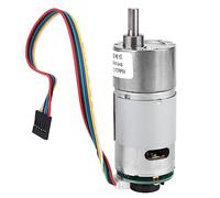 Moteur de Réduction de Vitesse 37D, Réducteur de Moteur à Engrenages 200 Tr/min avec Encodeur, Moteur de Réduction de Vitesse de Puissance 12/24 V (12V, vitesse de rotation 300)
