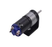 Moteur de réduction noir 25GA370 6V 12V, moteur à couple élevé et basse vitesse, engrenage métallique avec support(12V2083rpm)