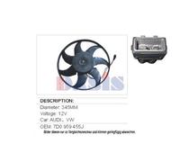 Moteur De Ventilateur 7 Ailettes 12V Pour VW Transporter IV 048026N