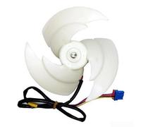 Moteur de ventilateur à condensateur de réfrigérateur CC 12 V Pièce de rechange avec long fil, compatible avec les réfrigérateurs LG, ventilateur de refroidissement en plastique blanc pour une
