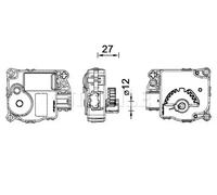 MAHLE AA 59 000P Élément d'ajustage, clapet de mélange