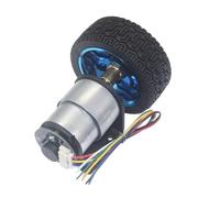 Moteur d'encodeur JGB37-520 37 mm Moteur de voiture intelligent DC 6 V 12 V 24 V Petit kit de moteur de voiture Moteur de vitesse(With bracket,1000rpm 6v)