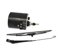 Moteur d'essuie-glace de tracteur robuste 12 V avec bras pour OEM 01287358 0390506510 Système de nettoyage de pare-brise ABS Support long arbre Option Kit complet pour machines agricoles pluie (colis)