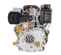 Moteur diesel 4 temps 247 cc 5 CV 3600 tr/min pour pompes à eau, moteur | Monocylindre refroidi par air, injection directe, démarrage manuel, réservoir de 2,5 l, silencieux et stable