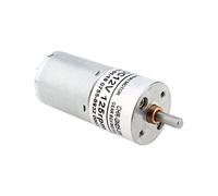 Moteur DIY CHR-GM25-370 Moteur à courant continu à aimant permanent, moteur réducteur à engrenages, 6V 12V 24V for robots intelligents, rideaux électriques, moteur de pompes(12v,35)