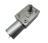 Moteur DIY JGY370 Moteur électrique à courant continu, moteur à courant continu à couple élevé DC 6V 12V 24V, engrenage à vis sans fin à roue puissante autobloquante, moteur de pompes(6v,60)