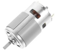 Moteur Électrique 24v à Double Roulement à Billes, Couple Élevé | Vitesse Réglable, Usage Bricolage et Machines, Corps Cylindrique, Acier Inoxydable et Cuivre, 80w