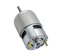 Moteur électrique 755 DC, 21 V 120 W, haute vitesse, avec roulements à billes, 22 000 tr/min pour robots de bricolage, perceuses et équipements de bureautique, boîtier en métal, argenté