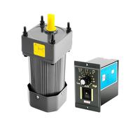 Moteur électrique à engrenages 220 V avec régulateur de vitesse 0-90 tr/min, 90-1350 tr/min, IP54, couple élevé, moteur électrique réglable pour l'industrie (90 W 5 K)