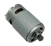 Moteur électrique argenté type 550 14,4 V 11 dents pour petite perceuse outils électriques Unité de rechange Corps en métal 75 x 37,5 mm Dimensions DIY réparation
