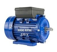 Moteur électrique monophasé 2,2 kW / 3 CV 220 V 3000 tr/min B3 (pattes) Taille 90 L (axe 24 mm)