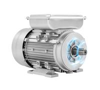 Moteur électrique monophasé 750 W 240 V en aluminium, diamètre de l'arbre 19 mm, 1380 tr/min, boîtier en aluminium IP55, moteur asynchrone avec enroulement en cuivre pour compresseur, pompe