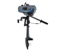 Moteur électrique Moteur hors-bord à essence 2 temps, refroidissement par eau et par air, gris, 3,5 CV, 5000 tr/min, arbre court pour bateaux pneumatiques et bateaux de pêche