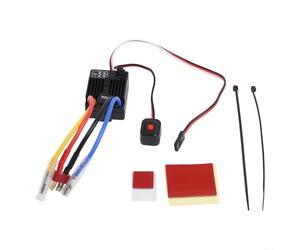 Moteur électrique sans balais et ESC 60 A pour voitures et camions télécommandés, dispose d'une protection basse tension et d'une puissance de sortie réglable pour une performance améliorée (noir)