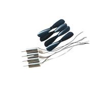 Moteur électrique sans Noyau DC 3,7 V 7 mm x 16, hélices 45 mm, Rotation à 360 °, for hélicoptère, quadricoptère, Drone, modèle DIY(Black)